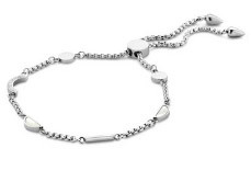 Victoria Silberfarbene weiße Stein Halbmond-Armband