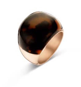 Victoria Rose Gold braun gemusterter Ring