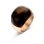 Victoria Rotgoldfarbener Ring mit braunem Muster