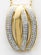 Victoria Gold Farbe mit weißem Stein Medallie