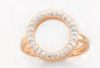 Victoria Roségoldfarbener Ring mit weißen Steinen