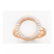Victoria Roségoldfarbener Ring mit weißen Steinen