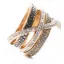 Victoria Roségoldfarbener Ring mit schwarzen und weißen Steinen