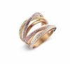 Victoria Roségold farbener Ring mit bunten Steinen