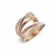 Victoria Roségold farbener Ring mit bunten Steinen