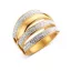 Victoria Goldfarbener Ring mit weißem Stein