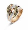 Victoria Roségoldfarbener Ring mit bunten Steinen