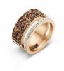 Victoria Rose Gold Farbe mit schwarzem Stein Ring