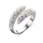 Victoria Silberfarbener Ring mit weißem Stein