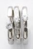 Victoria Silberfarbener weißer Stein 3-Ring-Set